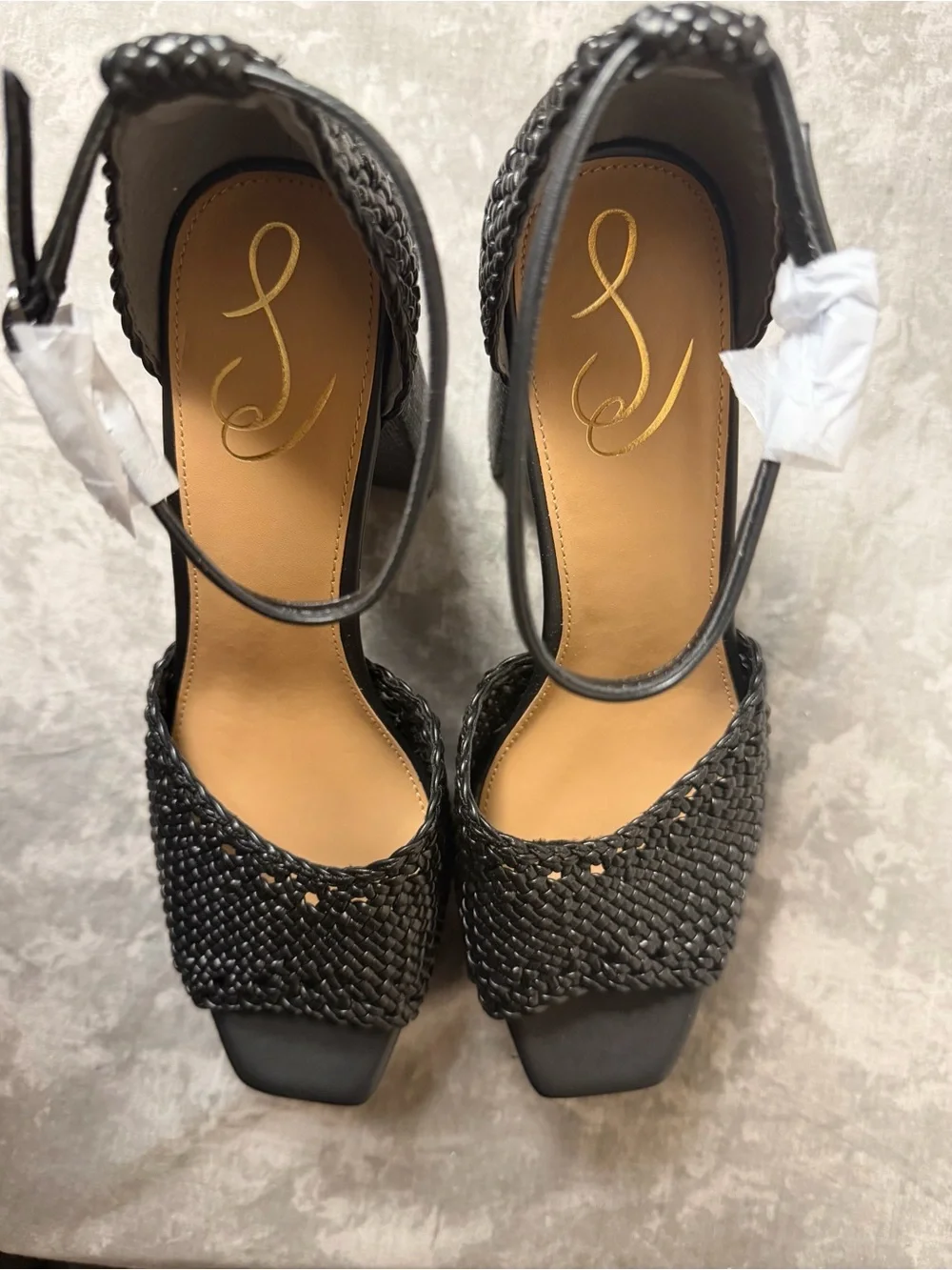 Brand New Sam Edelman Nattie Woven Napa Size 10M Beaded Platform Sandals